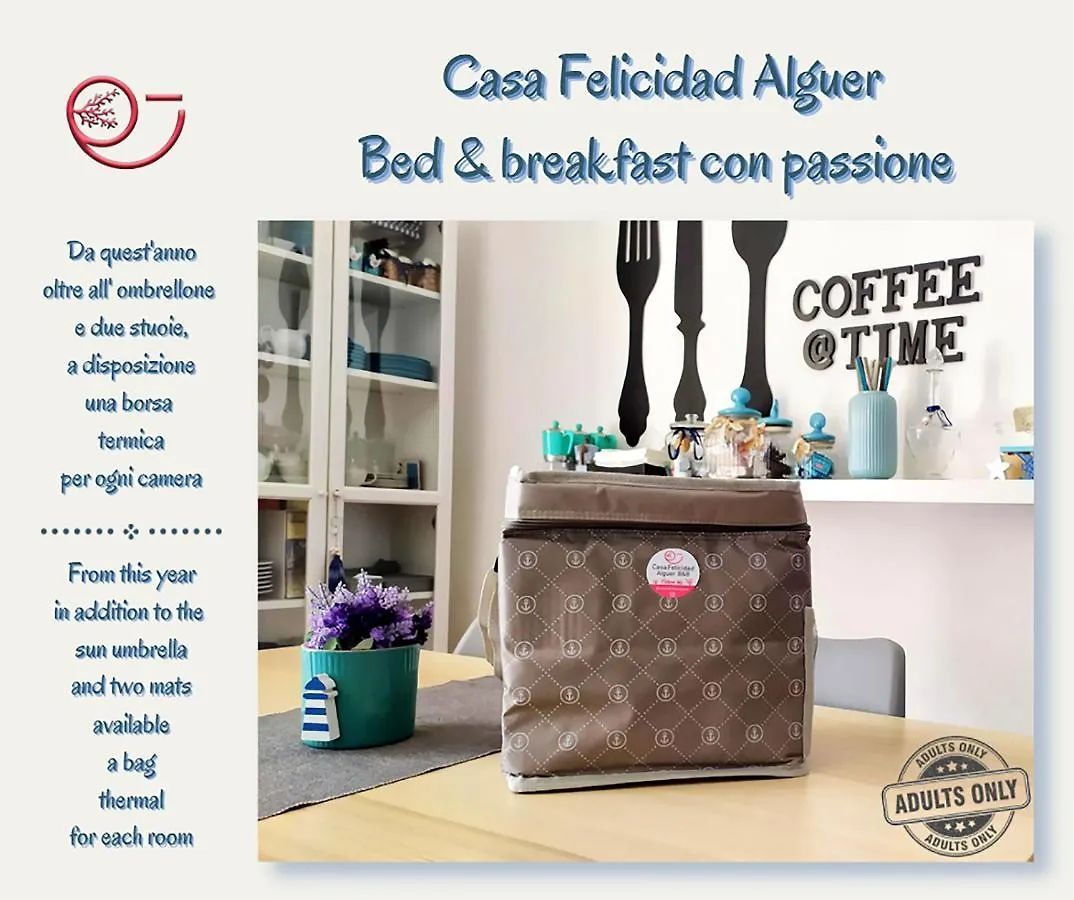 Bed and Breakfast Casa Felicidad Alguer 2*, Alghero Italien